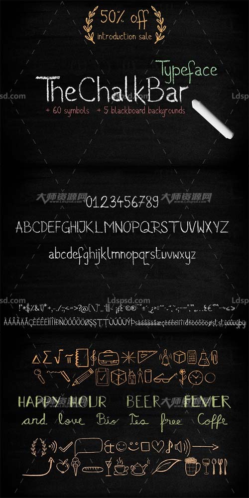 The Chalk Bar Typeface,粉笔风格的英文字体
